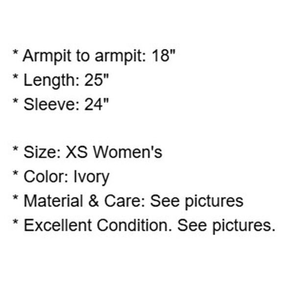 H&M Top Womens XS Ivory Sweatshirt Hoodie Pouch Pocket Pullover Drawstring - Picture 5 of 14